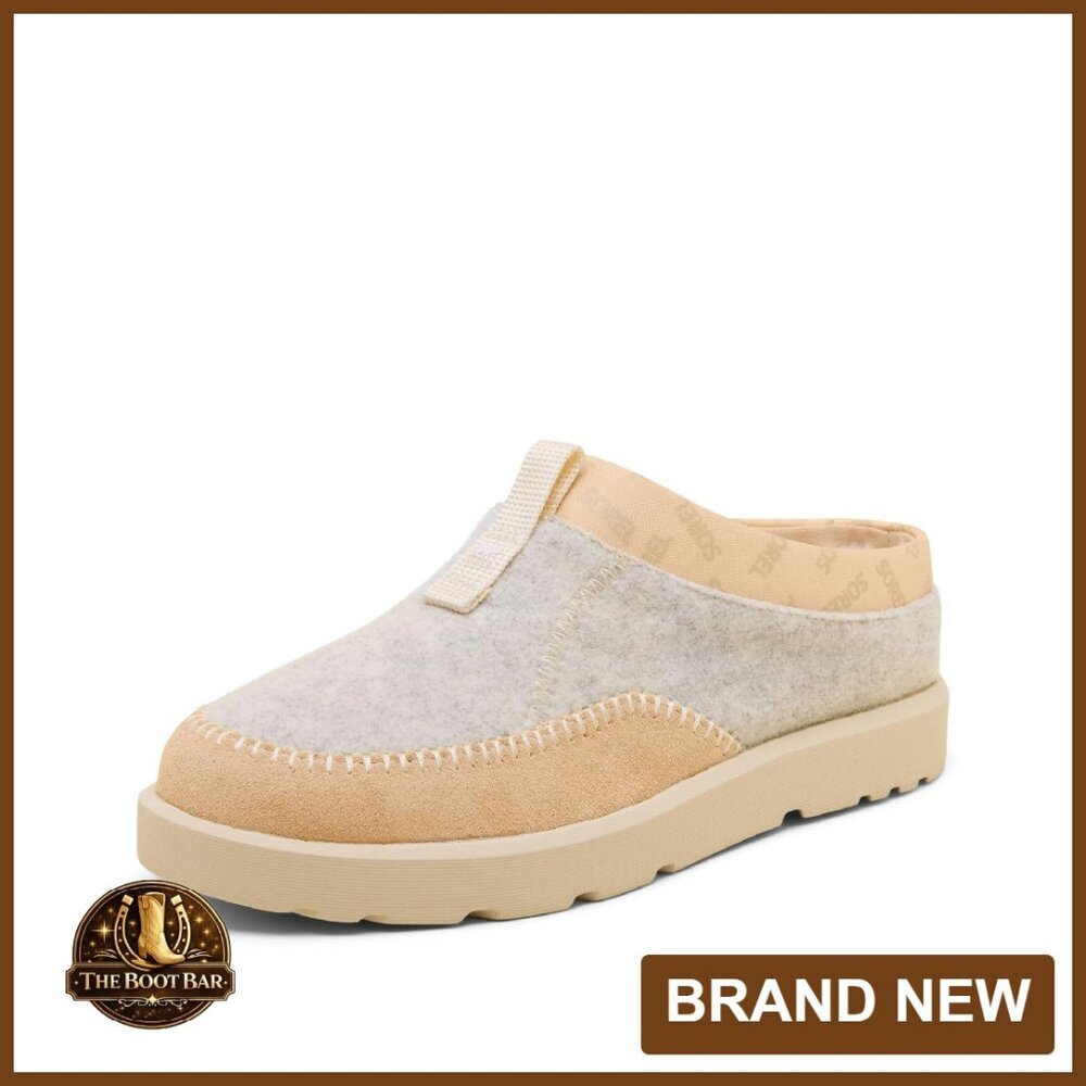 Felt Mules with Faux Fur Lining, Removable Footbed, Lightweight Slip-On Shoes